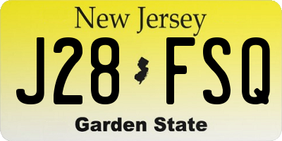 NJ license plate J28FSQ
