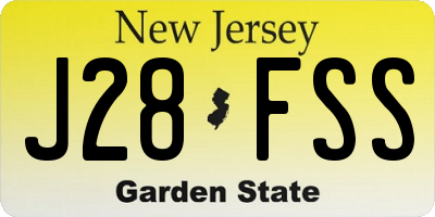NJ license plate J28FSS