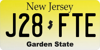 NJ license plate J28FTE