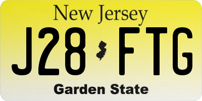 NJ license plate J28FTG