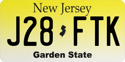 NJ license plate J28FTK