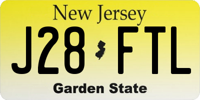 NJ license plate J28FTL
