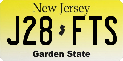 NJ license plate J28FTS