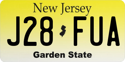NJ license plate J28FUA