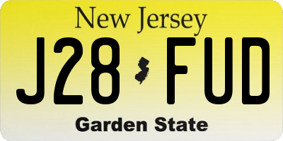 NJ license plate J28FUD