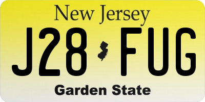 NJ license plate J28FUG
