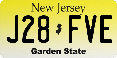 NJ license plate J28FVE
