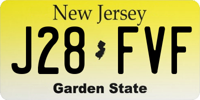 NJ license plate J28FVF