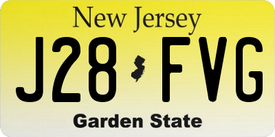 NJ license plate J28FVG