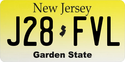 NJ license plate J28FVL
