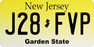 NJ license plate J28FVP