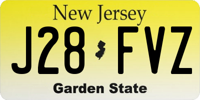 NJ license plate J28FVZ