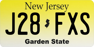 NJ license plate J28FXS