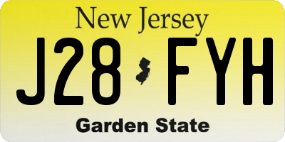 NJ license plate J28FYH