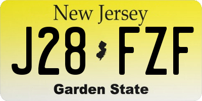 NJ license plate J28FZF