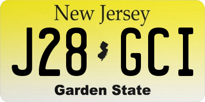 NJ license plate J28GCI