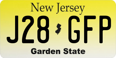 NJ license plate J28GFP