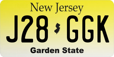 NJ license plate J28GGK