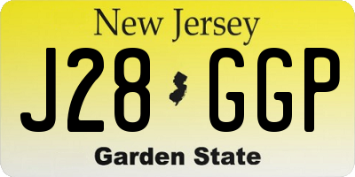 NJ license plate J28GGP