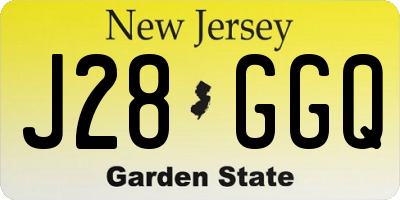 NJ license plate J28GGQ