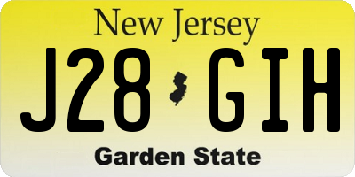 NJ license plate J28GIH