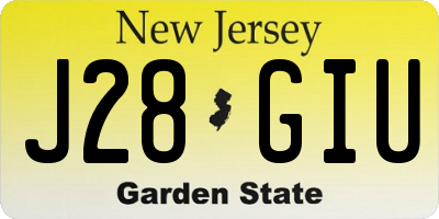 NJ license plate J28GIU