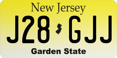NJ license plate J28GJJ