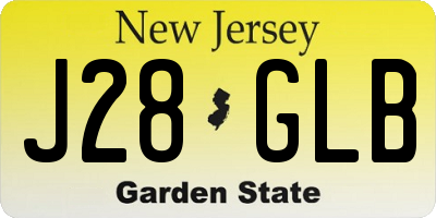 NJ license plate J28GLB