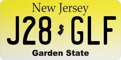 NJ license plate J28GLF