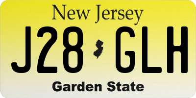 NJ license plate J28GLH