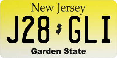 NJ license plate J28GLI