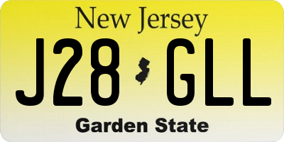 NJ license plate J28GLL