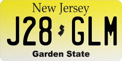 NJ license plate J28GLM