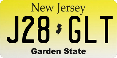 NJ license plate J28GLT