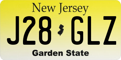 NJ license plate J28GLZ