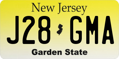 NJ license plate J28GMA