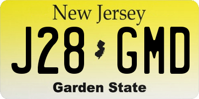 NJ license plate J28GMD