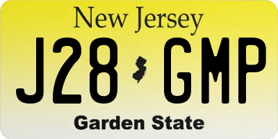 NJ license plate J28GMP