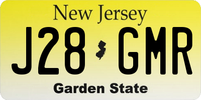 NJ license plate J28GMR
