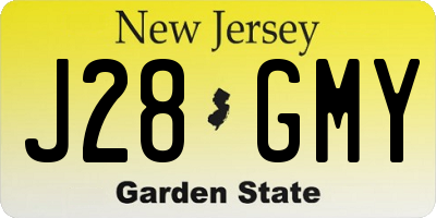NJ license plate J28GMY