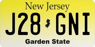 NJ license plate J28GNI
