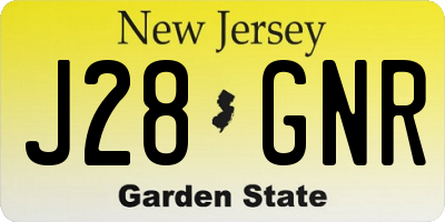NJ license plate J28GNR