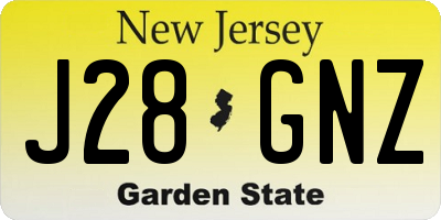 NJ license plate J28GNZ
