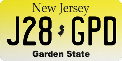 NJ license plate J28GPD