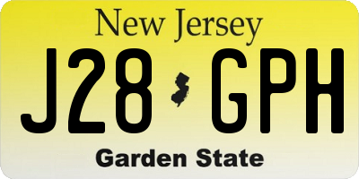 NJ license plate J28GPH