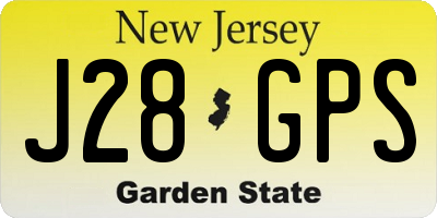 NJ license plate J28GPS