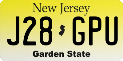 NJ license plate J28GPU