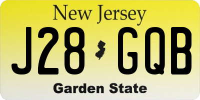 NJ license plate J28GQB