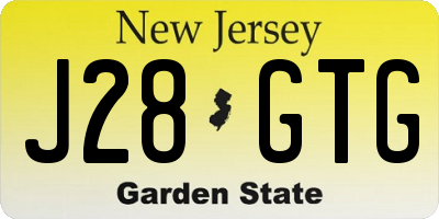 NJ license plate J28GTG