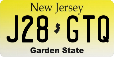 NJ license plate J28GTQ